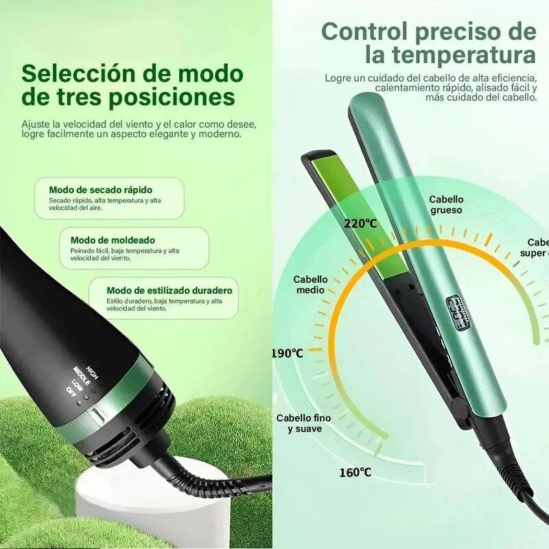 TRANSFORMA TU LOOK HOY: COMBO PREMIER 2 EN 1 (SECADO + ALISADO)🔥